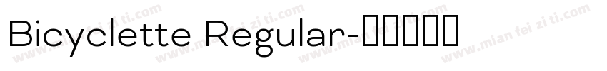 Bicyclette Regular字体转换